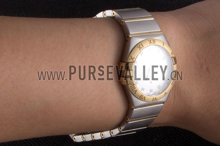 Omega Constellation Gold Bezel Two Tone Band som95 621475