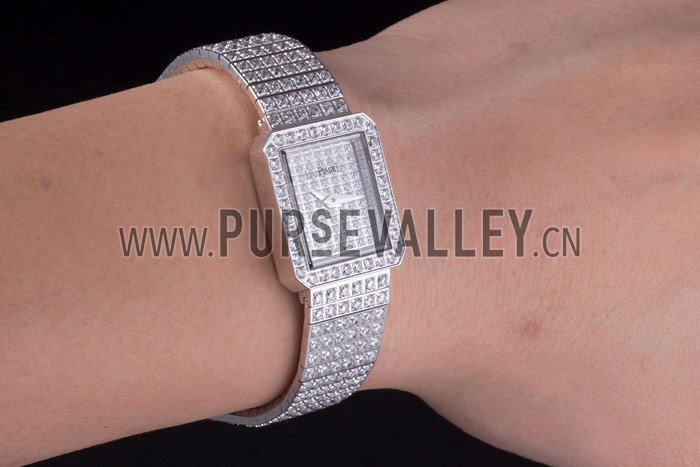 Piaget Swiss Limelight Diamonds Encrusted Stainless Steel Watch 80294