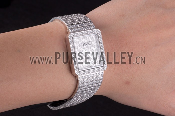 Piaget Swiss Limelight Diamonds Encrusted Stainless Steel Watch 80295