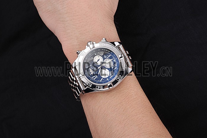 Breitling Chronomat Certifie Black Dial Stainless Steel Bracelet 622426