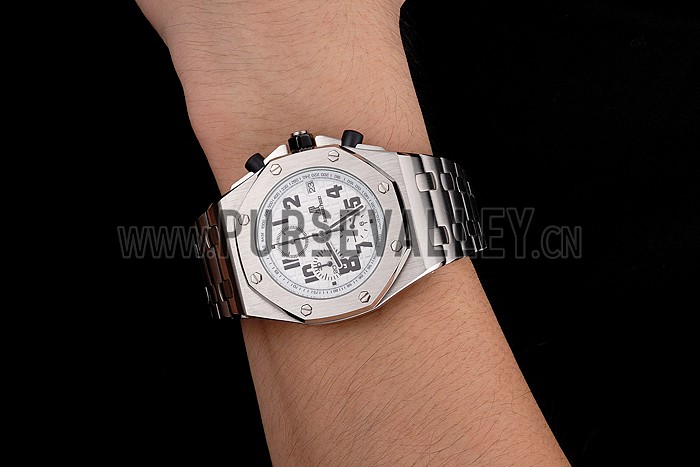 Audemars Piguet Royal Oak Offshore White Dial Stainless Steel Case And Bracelet