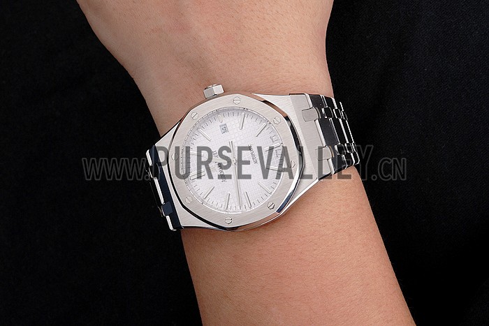 Swiss Audemars Piguet Royal Oak White Dial Stainless Steel Case And Bracelet