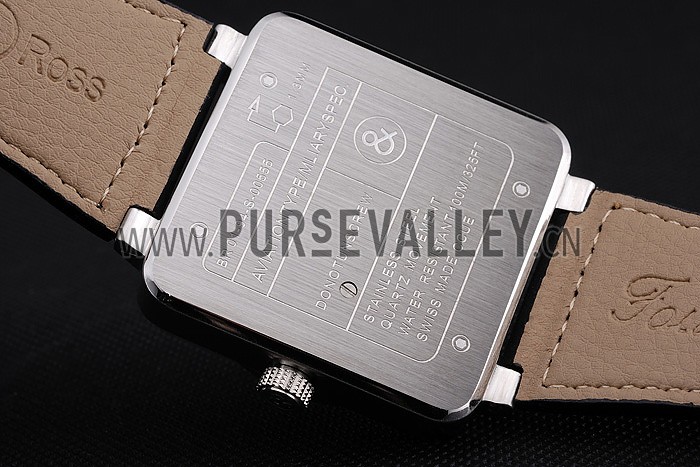 Bell and Ross BR 01-92 Black Dial Silver Case Black Leather Strap