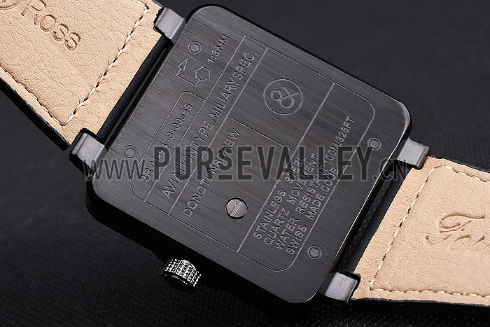 Bell and Ross BR 01-92 Black Dial Black Case Black Leather Strap