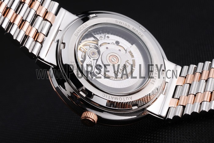 Swiss Piaget Traditional Blue Dial Gold Case Two Tones Stainless Steel Strap