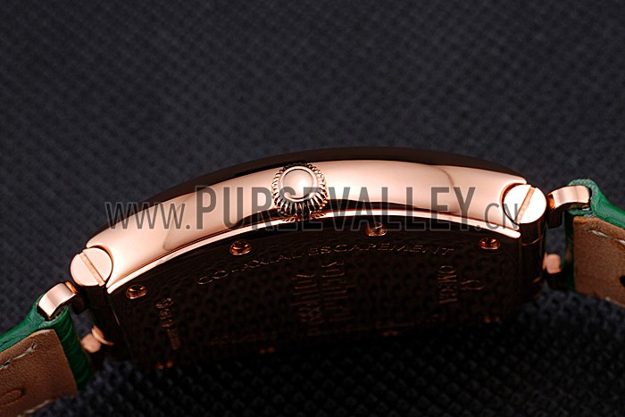 Omega Sochi Petrograd White Dial Gold Case Green Leather Strap 622821