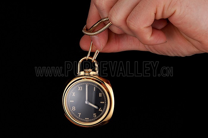 Swiss Panerai Radiomir Pocket Watch Black California Dial Gold Case And Chain 1453739