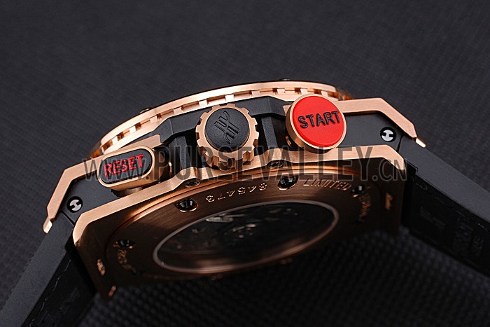 Swiss Hublot Big Bang Limited Edition Formula 1 Black And Red Dial Gold Case Black Strap 62287