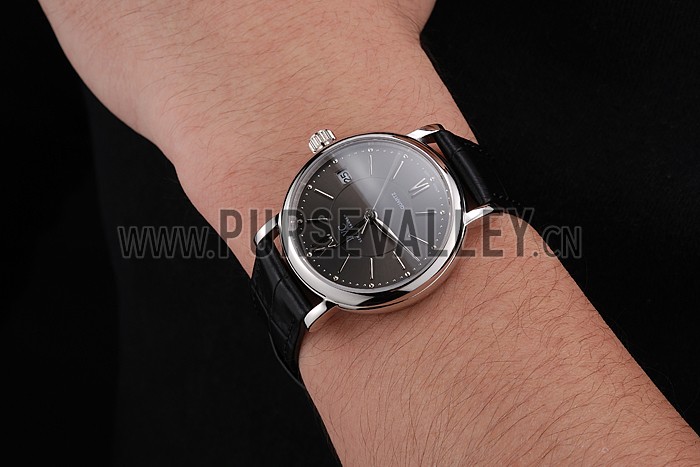 IWC Portofino Dark Gray Dial Stainless Steel Case Black Leather Strap