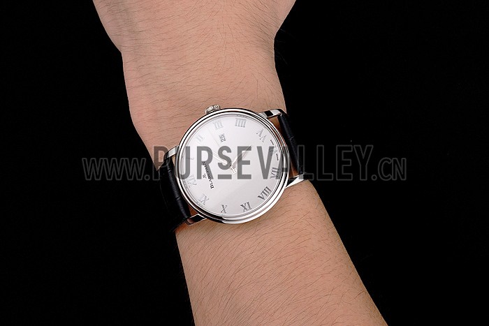 Blancpain Villeret Ultra Slim White Dial Stainless Steel Case Black Leather Strap