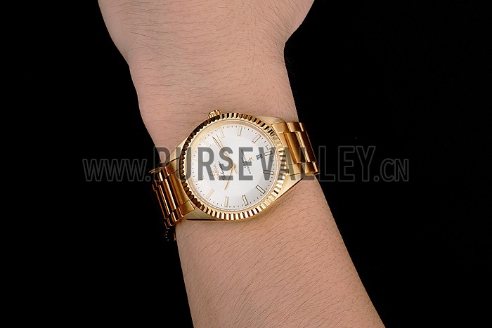 Omega Globemaster White Diak Gold Case And Bracelet