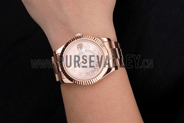 Rolex Sky Dweller Rose Gold Dial Rose Gold Case And Bracelet