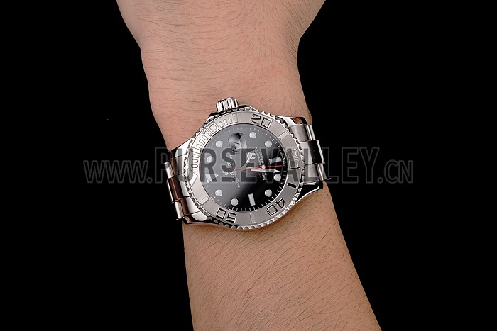 Rolex Yacht-Master Black Dial Stainless Steel Case And Bracelet