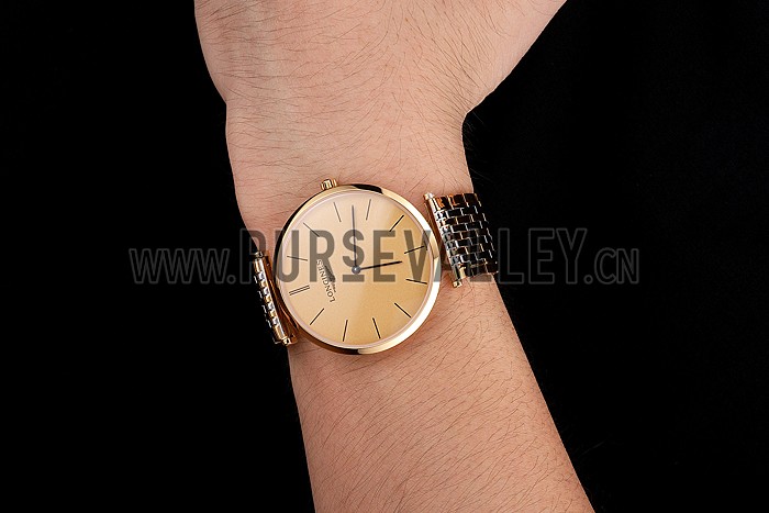 Swiss Longines Grande Classique Gold Dial Gold Case Two Tone Bracelet