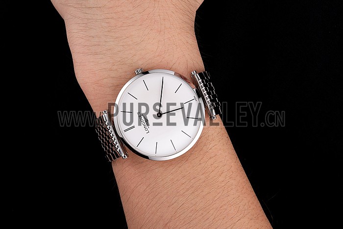 Swiss Longines Grande Classique White Dial Stainless Steel Case And Bracelet