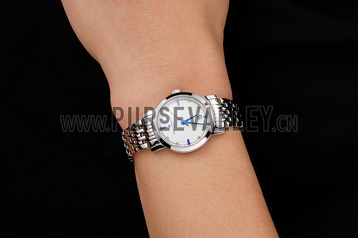 Vacheron Constantin Fine White Dial Blue Marks Stainless Steel Case And Bracelet
