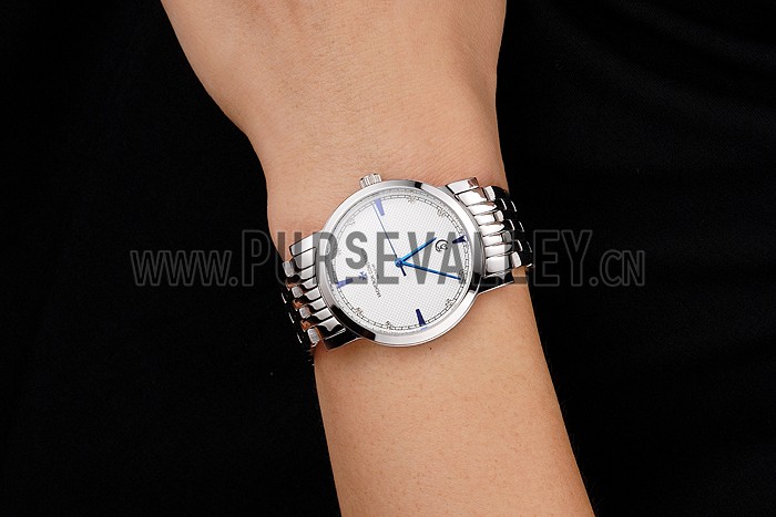 Vacheron Constantin Fine White Dial Stainless Steel Case And Bracelet