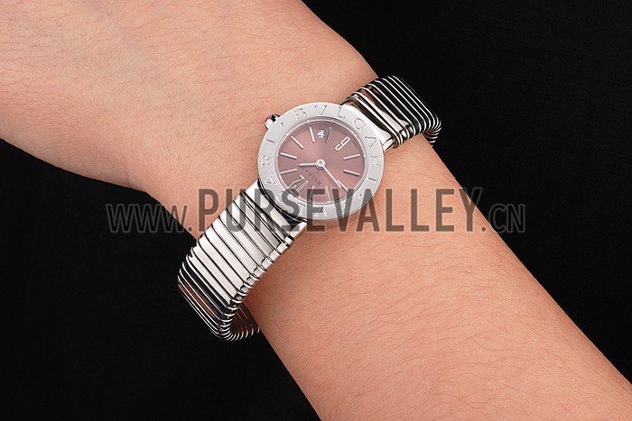 Bvlgari Bvlgari Light Brown Dial Stainless Steel Case And Tubogas Bracelet