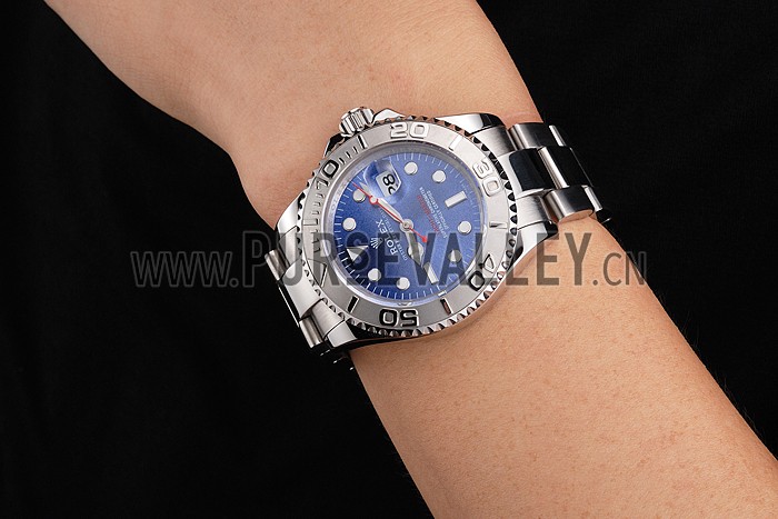 Swiss Rolex Yacht-Master Blue Dial Stainless Steel Case And Bracelet