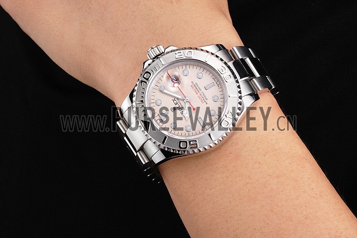 Swiss Rolex Yacht-Master Champagne Dial Stainless Steel Case And Bracelet