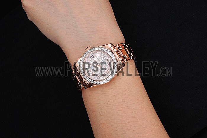 Rolex Datejust Diamond Dial And Bezel Pink Gold Case And Bracelet 622836