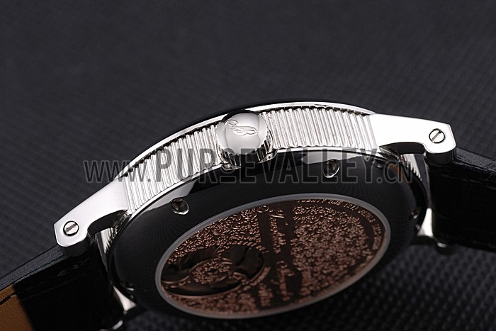 Breguet Classique Complications Stainless Steel Case Black Leather Strap 80158