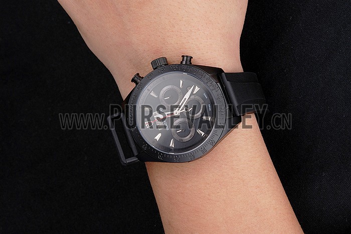 Tudor Fastrider Black Shield Black Dial Silver Markings Black Case Black Rubber Strap