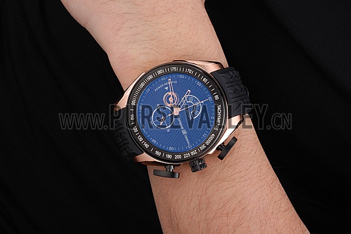 Porsche Regulator Power Reserve Rose Gold Case Black Dial