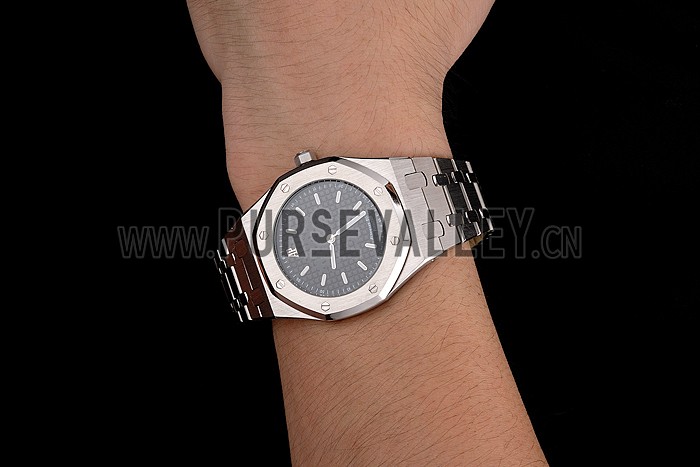 Audemars Piguet Royal Oak Fondation Black Dial Stainless Steel Case And Bracelet
