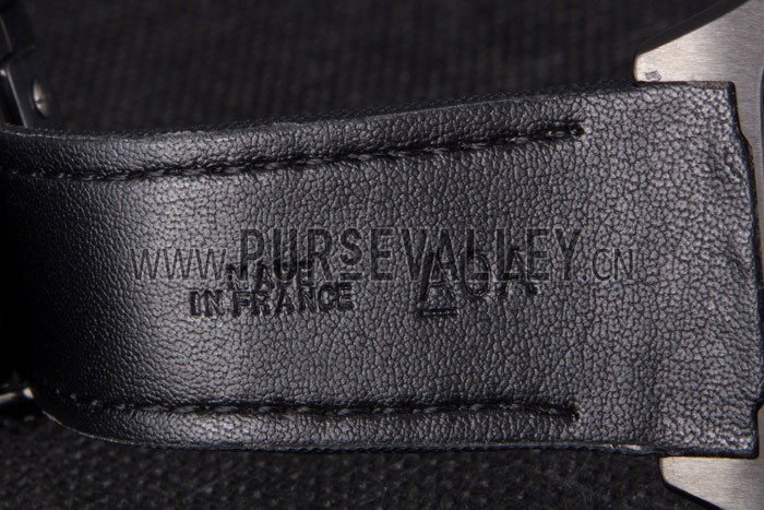 Swiss Cartier Santos Two Tone Bezel with Black Dial and Black Fabric Strap 621525