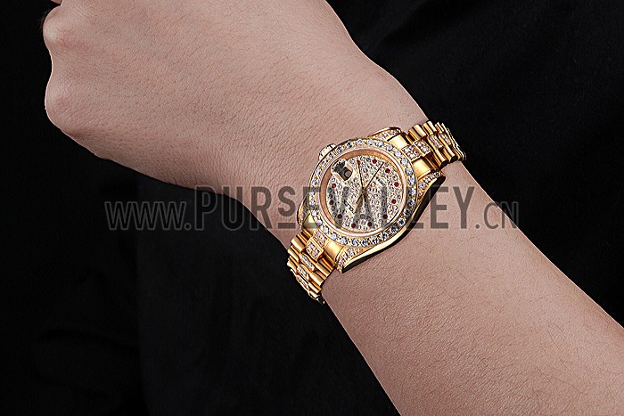 Swiss Rolex DateJust Diamond Dial Gold 622023