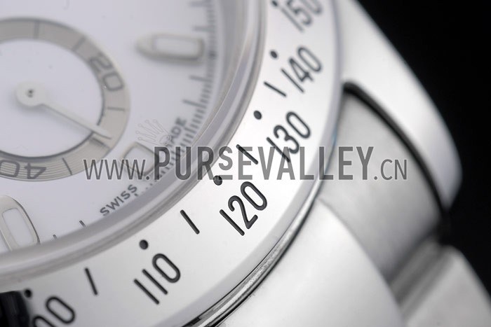 Swiss Rolex Daytona Stainless Steel Bracelet White Dial 80297