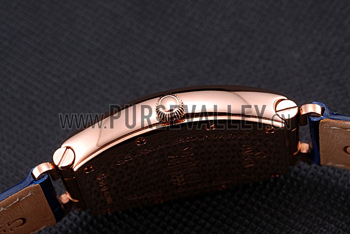 Omega Sochi Petrograd White Dial Gold Case Blue Leather Strap 622820