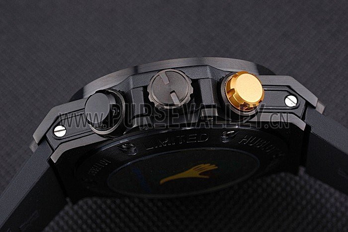 Hublot Big Bang Unico Bi-Retrograde Chrono King Black Steel Case Black Rubber Strap 622771