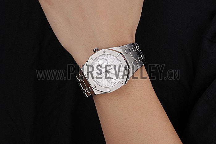 Swiss Audemars Piguet Royal Oak White Dial Stainless Steel Case And Bracelet 622872