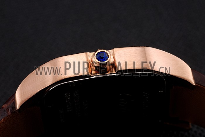 Cartier Santos 100 Diamond Rose Gold Bezel 621932