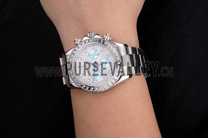 Rolex Daytona Diamond Dial And Bezel Stainless Steel Case And Bracelet