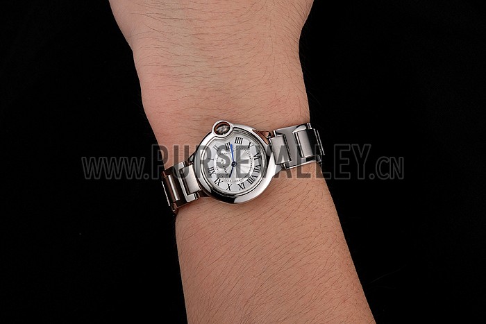 Cartier Ballon Bleu 30mm White Dial Stainless Steel Case And Bracelet