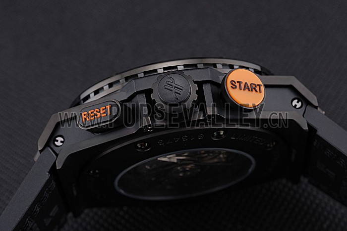 Swiss Hublot Big Bang Limited Edition Formula 1 Black And Orange Dial Black Case Black Fabric Strap 622884