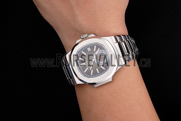 Patek Philippe Nautilus Gray Dial Stainless Steel Case And Bracelet