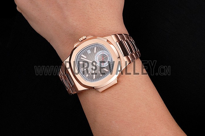 Patek Philippe Nautilus Gray Dial Rose Gold Case And Bracelet