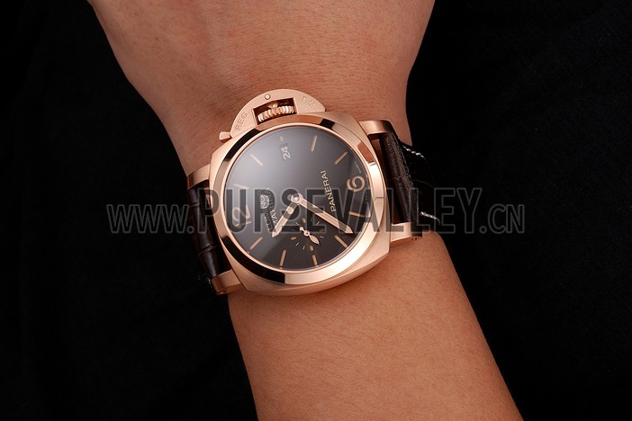 Swiss Panerai Luminor Marina 1950 3 Days Oro Rosso Brown Dial Rose Gold Case Brown Leather Strap