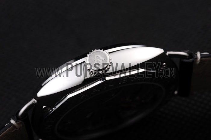 Panerai Radiomir Polished Stainless Steel Case Black Dial Black Leather Strap 98138