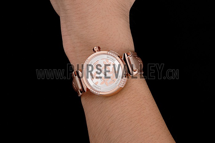 Louis Vuitton Tambour Bijou Red Gold Watch