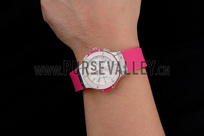 Hublot Big Bang Pink Strap White Dial Watch