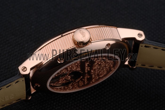 Breguet Classique Complications Rose Gold Case Black Leather Strap 80156