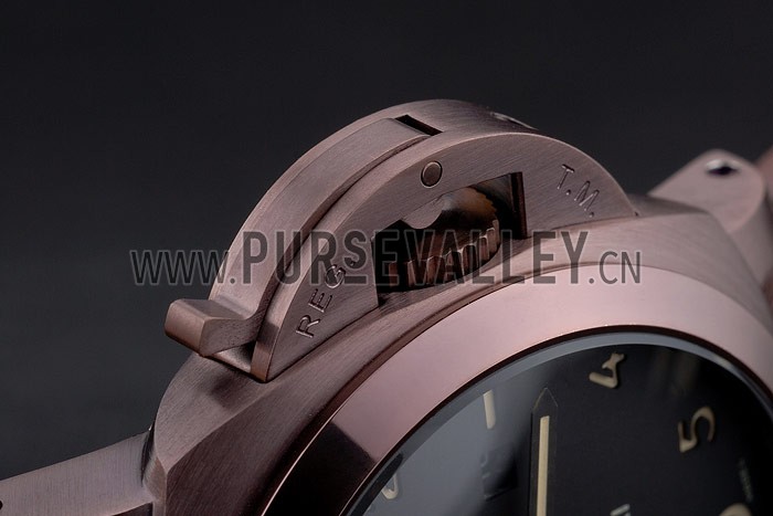 Panerai Luminor Brown Leather Strap Black Dial 80161