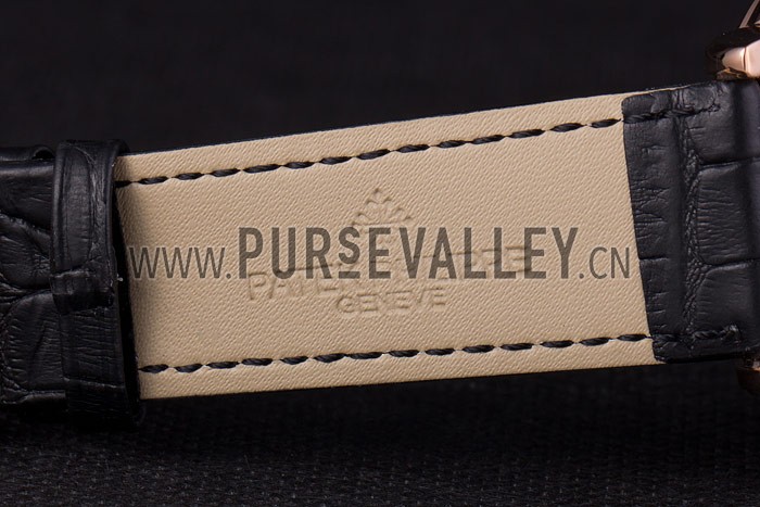 Patek Philippe Grand Complications Rose Gold Bezel Black Croco Strap 80292