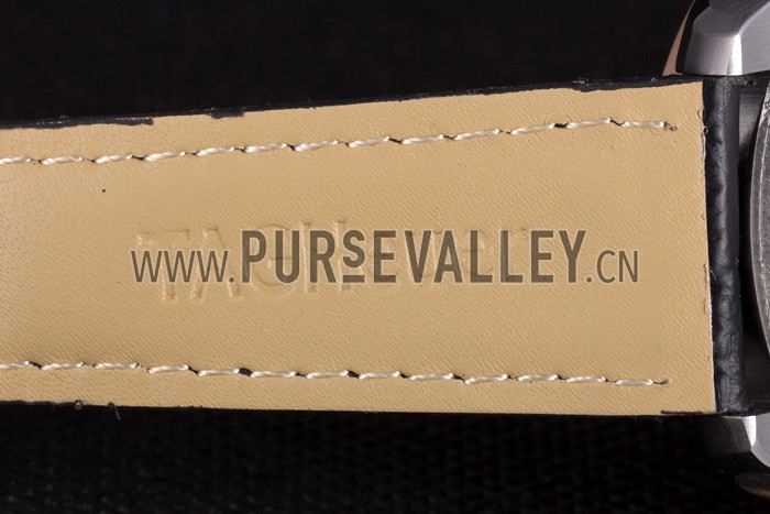 Tag Heuer Carrera Stainless Steel Case Black Dial Black Leather Strap