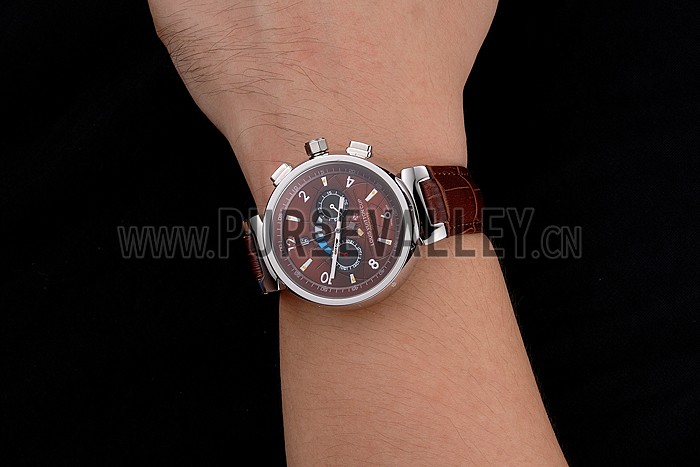Louis Vuitton Tambour LV Cup Brown Dial Watch 2165-295